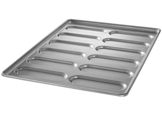 RK Bakeware China Foodservice NSF 10 moldes de acero aluminizado esmaltado Hoagie Bun Pan Tray