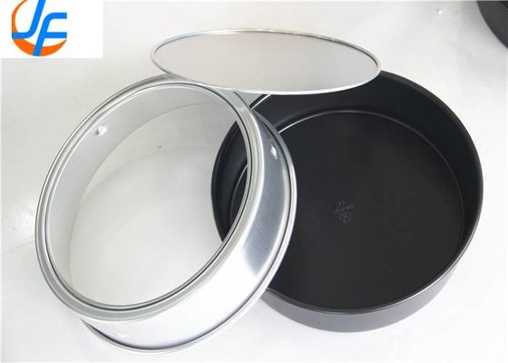 Molde de aluminio de la torta de gasa de la ronda de RK Bakeware China con tamaño modificado para requisitos particulares inferior desprendible
