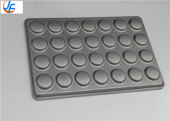RK Bakeware China Foodservice 42425 Molde de acero aluminizado vidriado 15 3.42 oz. Hamburguesa Pan Bandeja Muffin Top Cookie Pa