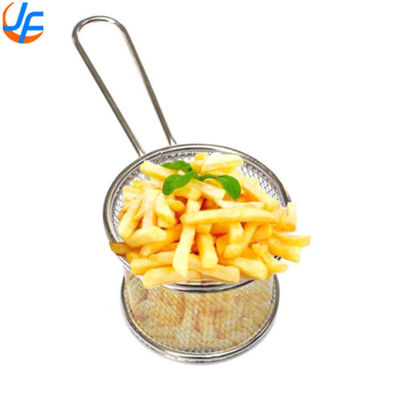 RK Bakeware China Foodservice NSF Fat Fryer Acero inoxidable Mini Deep Fry Cesta para servir papas fritas