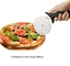cortador de la rueda de la pizza del acero inoxidable 430 del 10cm con el servidor plástico redondo del cortador de la manija de los Pp