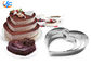 RK Bakeware China Foodservice NSF molde para hornear pasteles en forma de corazón, anillos de pastel de mousse de moldeado de corazón de acero inoxidable