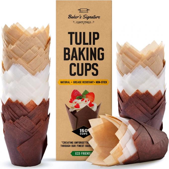 Trazadores de líneas de la magdalena de Rk Bakeware China Tulip Baking Paper Cup Paper y trazador de líneas de papel del mollete