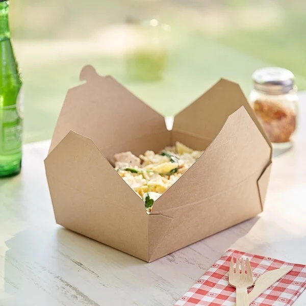El papel disponible de Rk Bakeware China Kraft toma hacia fuera los envases almuerza las cajas de la comida de la comida