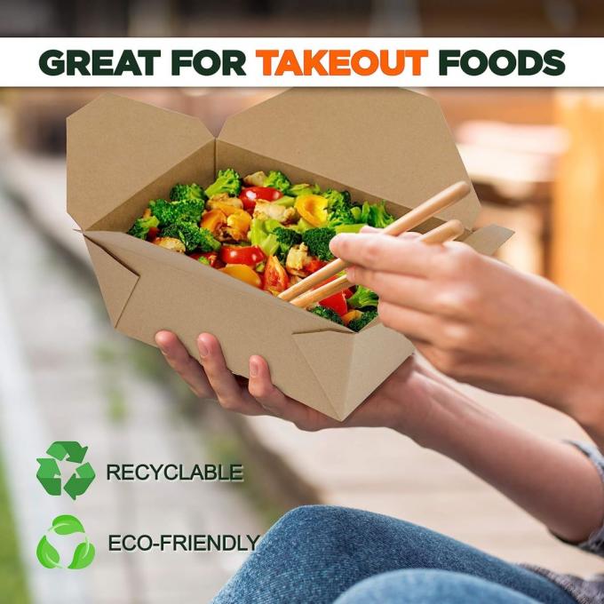 El papel disponible de Rk Bakeware China Kraft toma hacia fuera los envases almuerza las cajas de la comida de la comida