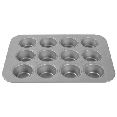Rk Bakeware China-42754 12 tazas de acero aluminizado vidriado Mini Crown Muffin Pan/Cuffin Pan/Bandeja de Cuffin