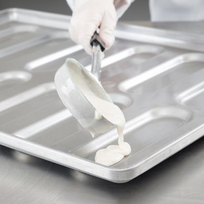 RK Bakeware China Foodservice NSF 0215 Acero aluminizado esmaltado Extremo redondeado Hoagie Bun Pan Bandeja para hornear pan de hamburguesa