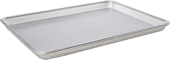 RK Bakeware China Servicio de alimentos NSF Glaze Calibre 16 Aluminio Hoja completamente perforada Molde para bollos Tamaño completo