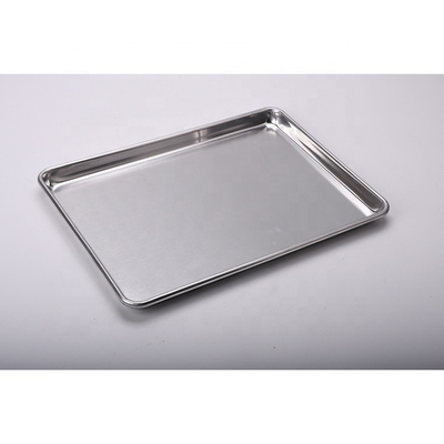 Comercial 13 ''* 9'' * 1 '' 0,8mm bandeja rectangular para hornear pan hamburguesa o hamburguesa o pan para perros calientes bandeja para hornear bandeja de pan de aluminio