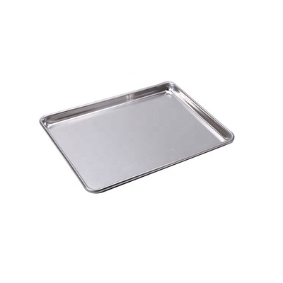 Comercial 10 ''* 6'' * 1 '' 0,8mm bandeja rectangular para hornear pan hamburguesa o hamburguesa o bollo para perros calientes bandeja para hornear bandeja de pan de aluminio