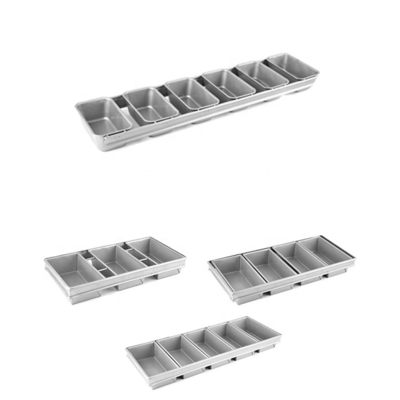 Moldes para pan y pan personalizados de acero y aluminio con 6 correas, molde para hornear pan, molde antiadherente para hornear