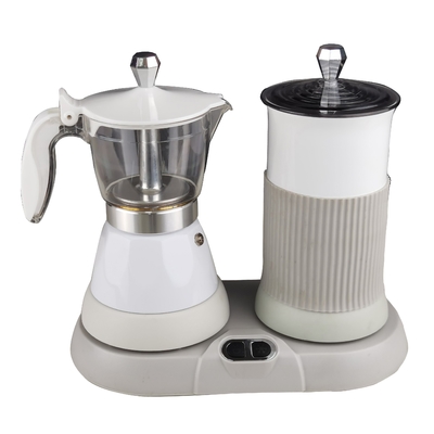 Automático 2 en 1 Espresso Cappucinno Cooker con Espumador de leche Juego de regalo Cafetera eléctrica y Espumador de leche