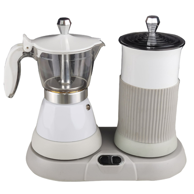 Cafetera eléctrica de aluminio de 3 tazas, cafetera Moka Espresso, función de apagado automático, cafetera Moka Express, cafetera de plástico