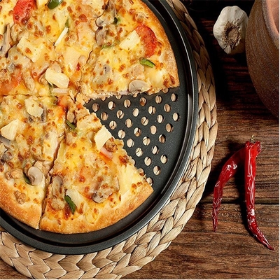 Rk Bakeware Fabricante de China - Disco de aluminio antiadherente para pizza con borde