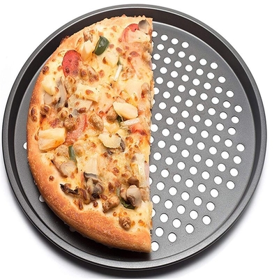 Rk Bakeware Fabricante de China - Disco de aluminio antiadherente para pizza con borde