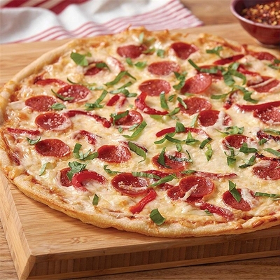 Rk Bakeware Fabricante de China - Disco de aluminio antiadherente para pizza con borde