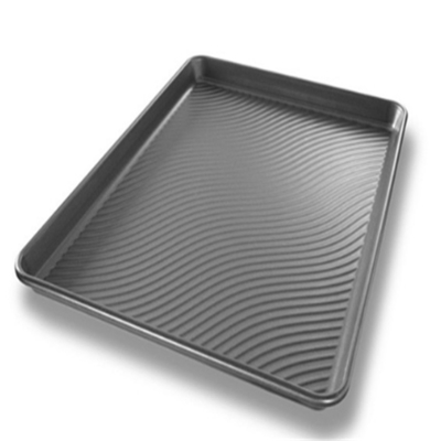 RK Bakeware China Foodservice NSF Bandeja para hornear de aluminio corrugado de esquina redonda antiadherente