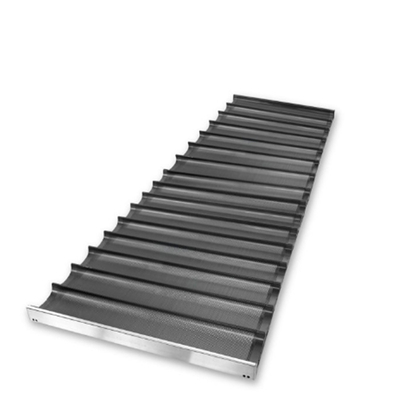 RK Bakeware China Servicio de alimentos NSF 800X600 Durashield Coating Channel Baguette Tray