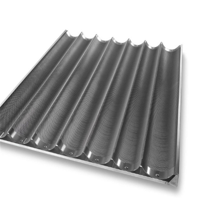 RK Bakeware China Servicio de alimentos NSF 800X600 Durashield Coating Channel Baguette Tray