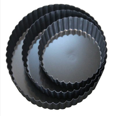 Rk Bakeware China - Molde para quiche estriado de base suelta de aluminio anodizado duro