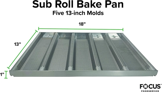 RK Bakeware China Foodservice NSF 49015 Glaze Aluminio Sub Sandwich Roll Pan Bandeja para hornear
