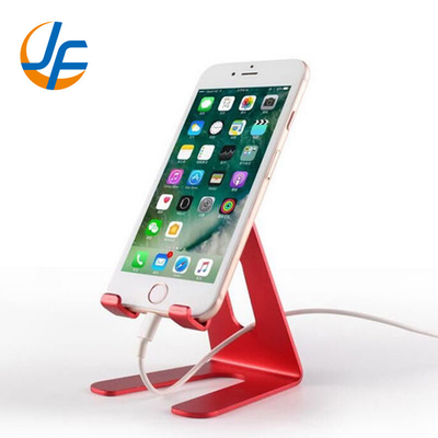 Tenedor del soporte de la tabla del teléfono celular de la mano de la aleación de aluminio del OEM para el teléfono de Apple