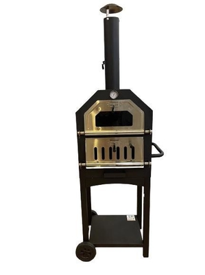 Horno de leña para pizza, negro