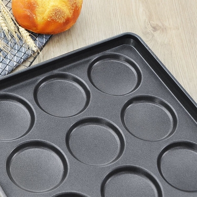 Bandeja para hornear pan tostado con 15 cavidades, bandeja para hamburguesas de 4 pulgadas, bandeja para hornear de 40*60cm para hornear bandeja para hamburguesas