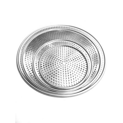 Bandeja para pizza de aluminio perforada redonda de 13 pulgadas Bandeja para pizza perforada con agujeros Bandeja para hornear