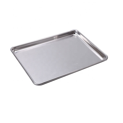 Comercial 13 ''* 9'' * 1 '' 0,8mm bandeja rectangular para hornear pan hamburguesa o hamburguesa o pan para perros calientes bandeja para hornear bandeja de pan de aluminio