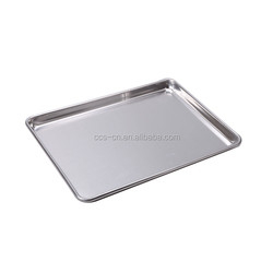 Comercial 13 ''* 9'' * 1 '' 0,8mm bandeja rectangular para hornear pan hamburguesa o hamburguesa o pan para perros calientes bandeja para hornear bandeja de pan de aluminio