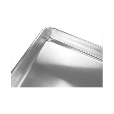 Comercial 10 ''* 6'' * 1 '' 0,8mm bandeja rectangular para hornear pan hamburguesa o hamburguesa o bollo para perros calientes bandeja para hornear bandeja de pan de aluminio