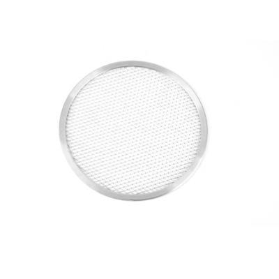 Bandeja de pizza de malla redonda comercial de 18 pulgadas, bandeja perforada para pizza, bandeja para hornear, bandeja para hornear, pantalla de aluminio para pizza
