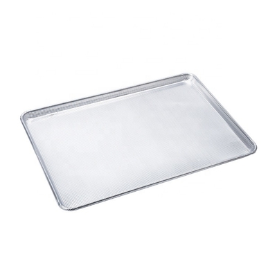 Bandeja de metal perforada de 26 x 18 pulgadas y 1,2 mm Bandeja para hornear plana perforada Bandeja de chapa perforada de aluminio con alambre en el borde