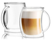 Tazas de leche de borosilicato alto en forma de corazón de 150ml, 240ml, 300ml, tazas de té, taza de café de vidrio de doble pared aislada