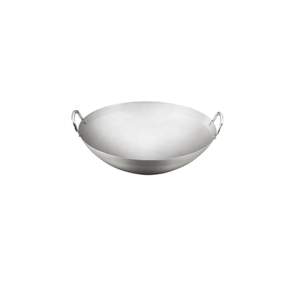 Utensilios de cocina comerciales de 43x12 cm, utensilios de cocina antiadherentes de acero al carbono, quemador de Wok de doble oreja para restaurantes o Ho