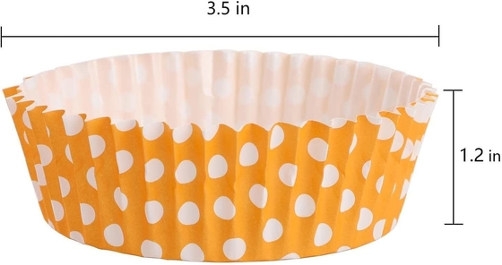 Magdalena grande de papel impermeable a la grasa Muf enorme de los trazadores de líneas del mollete de las tazas que cuece 3,5 pulgadas