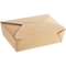El papel de Kraft doblado Microwavable de la caja de la comida de la comida del almuerzo saca continuado