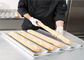 RK Bakeware China Foodservice NSF Bandeja para hornear baguette de aluminio con 5 ranuras Molde para pan francés esmaltado