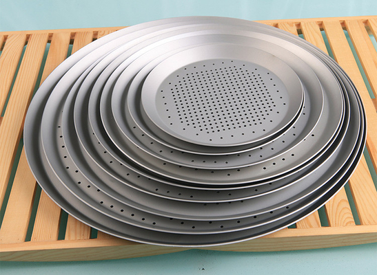 RK Bakeware China-Hard Anode Perforated Thin Crust Pizza Pan for Pizza hut