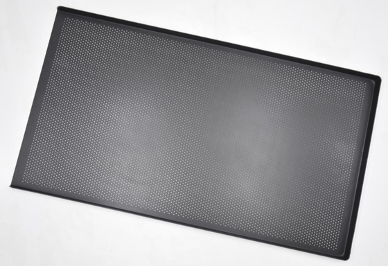 Bandeja para hornear de aluminio liso con revestimiento antiadherente y termómetro