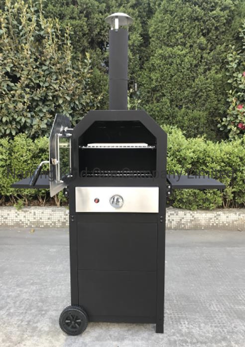 Gas Pizza Oven with Stainless Steel Burner 14, 000BTU, Black