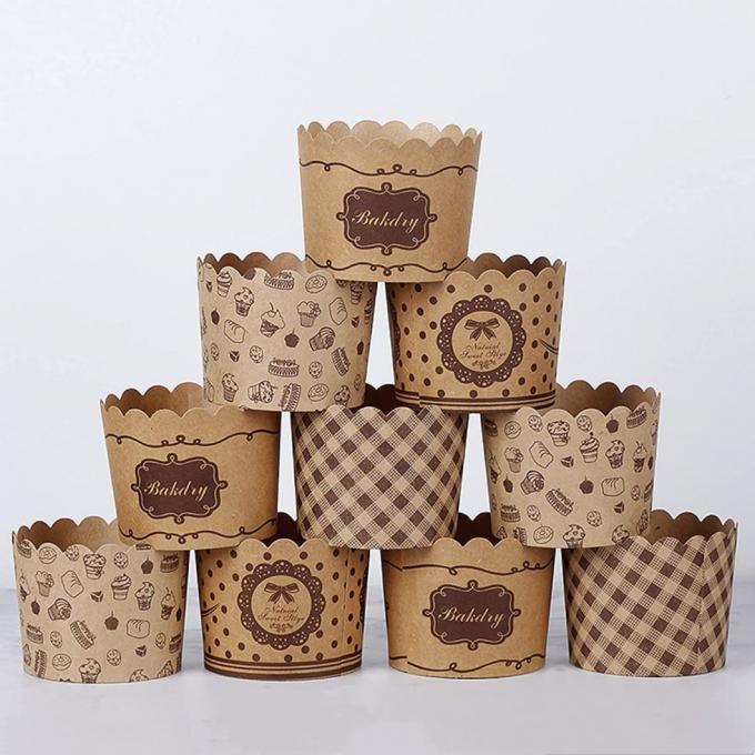 Categoría alimenticia de la taza de la magdalena de Rk que cuece Bakeware China del trazador de líneas del mollete de los trazadores de líneas de Kraft de la torta enorme enorme enorme del papel y papel impermeable a la grasa de las tazas que cuece