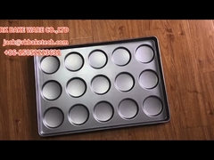 RK BAKEWARE 15 Cavity Hamburger Bun/ Cookie Pan-17 3/4
